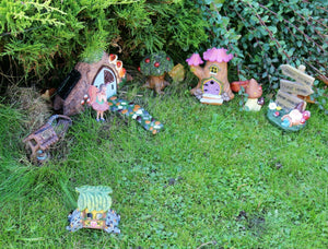 Solar Powered 10 Piece Fairy Garden Set