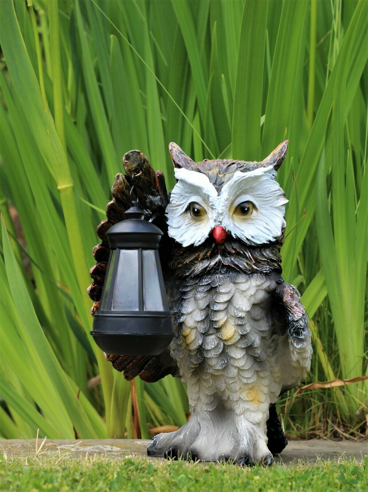 Garden Ornament Solar Owl with Lantern