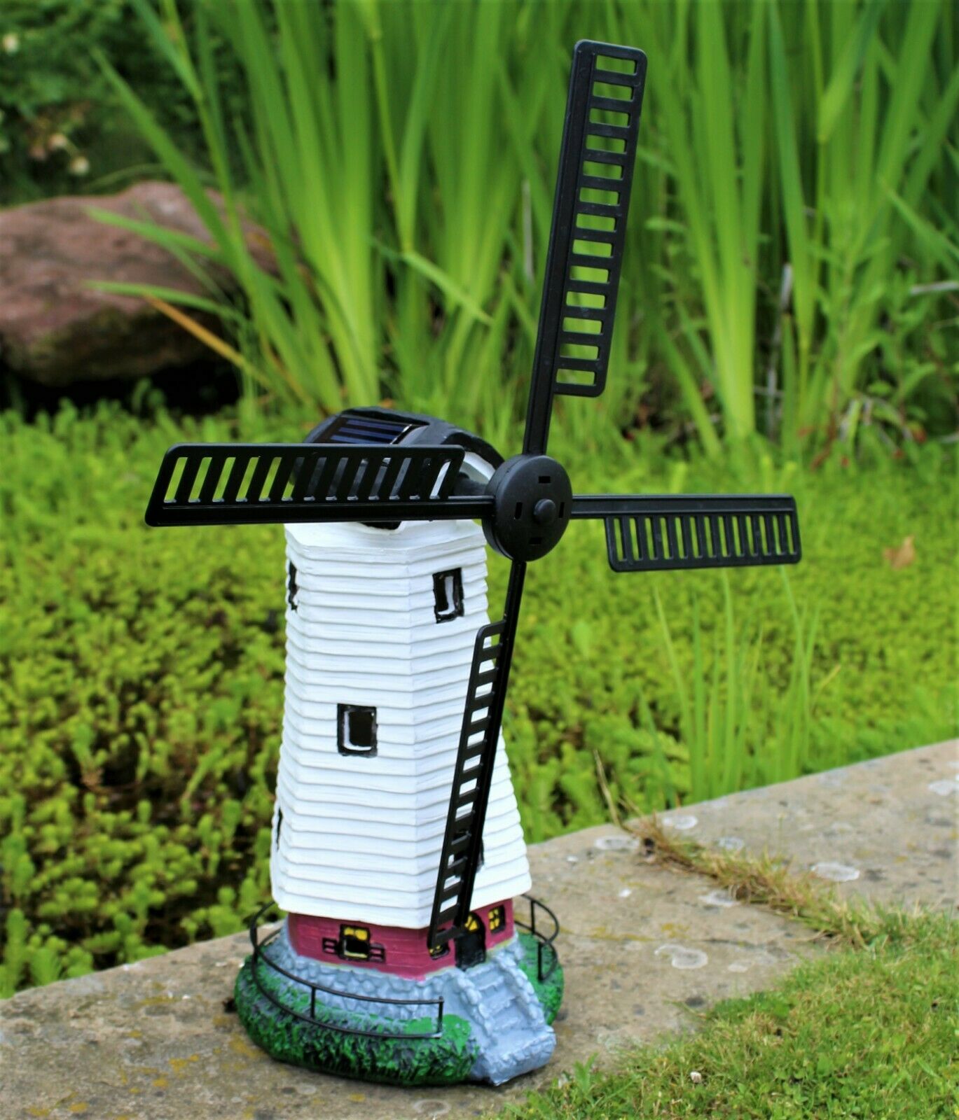 Solar Powered Garden Windmill