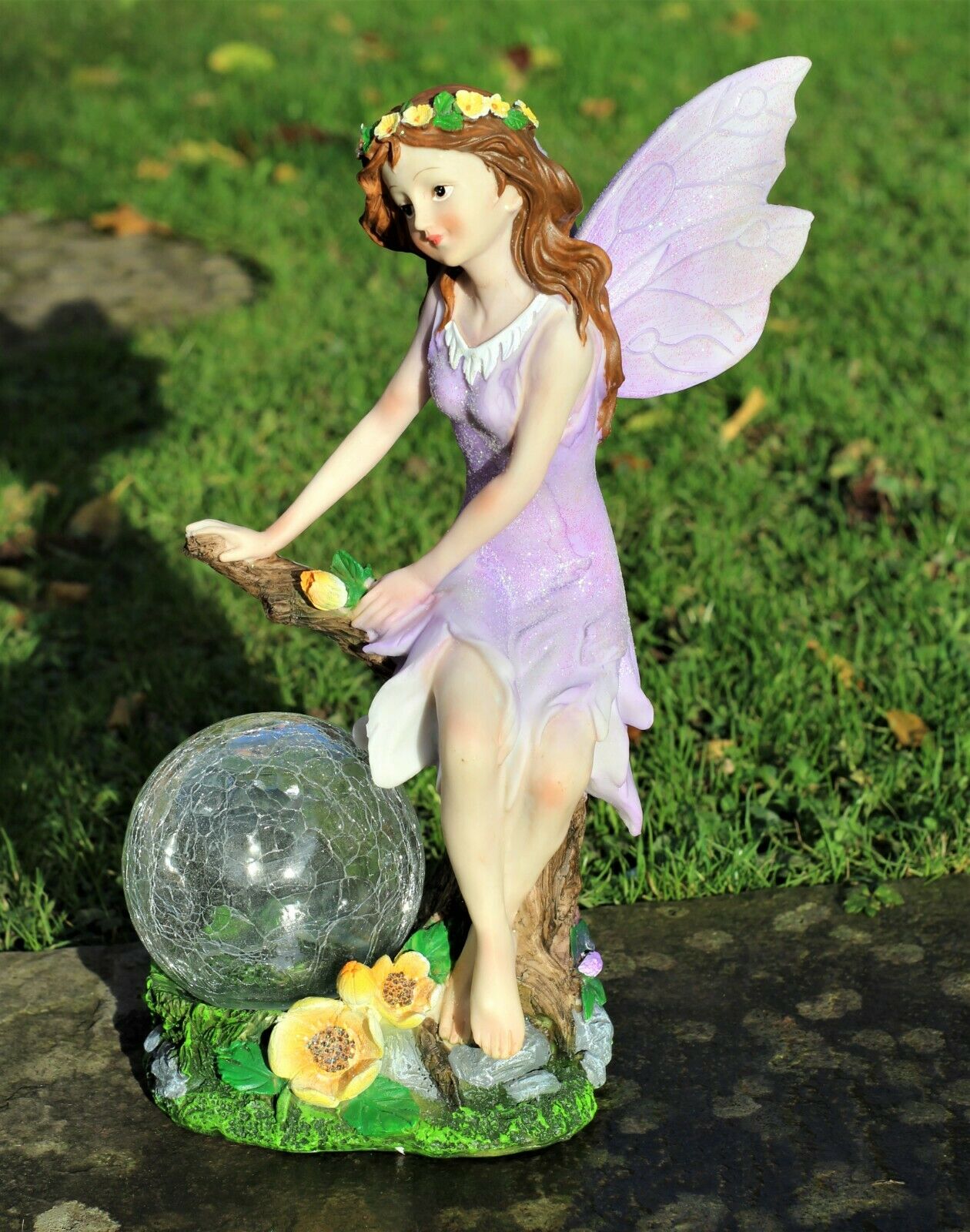 Solar Sitting Fairy Garden Ornament