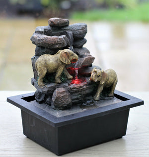 Elephant LED Garden Water Fountain