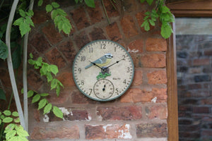 Outdoor Garden Thermometer and Clock