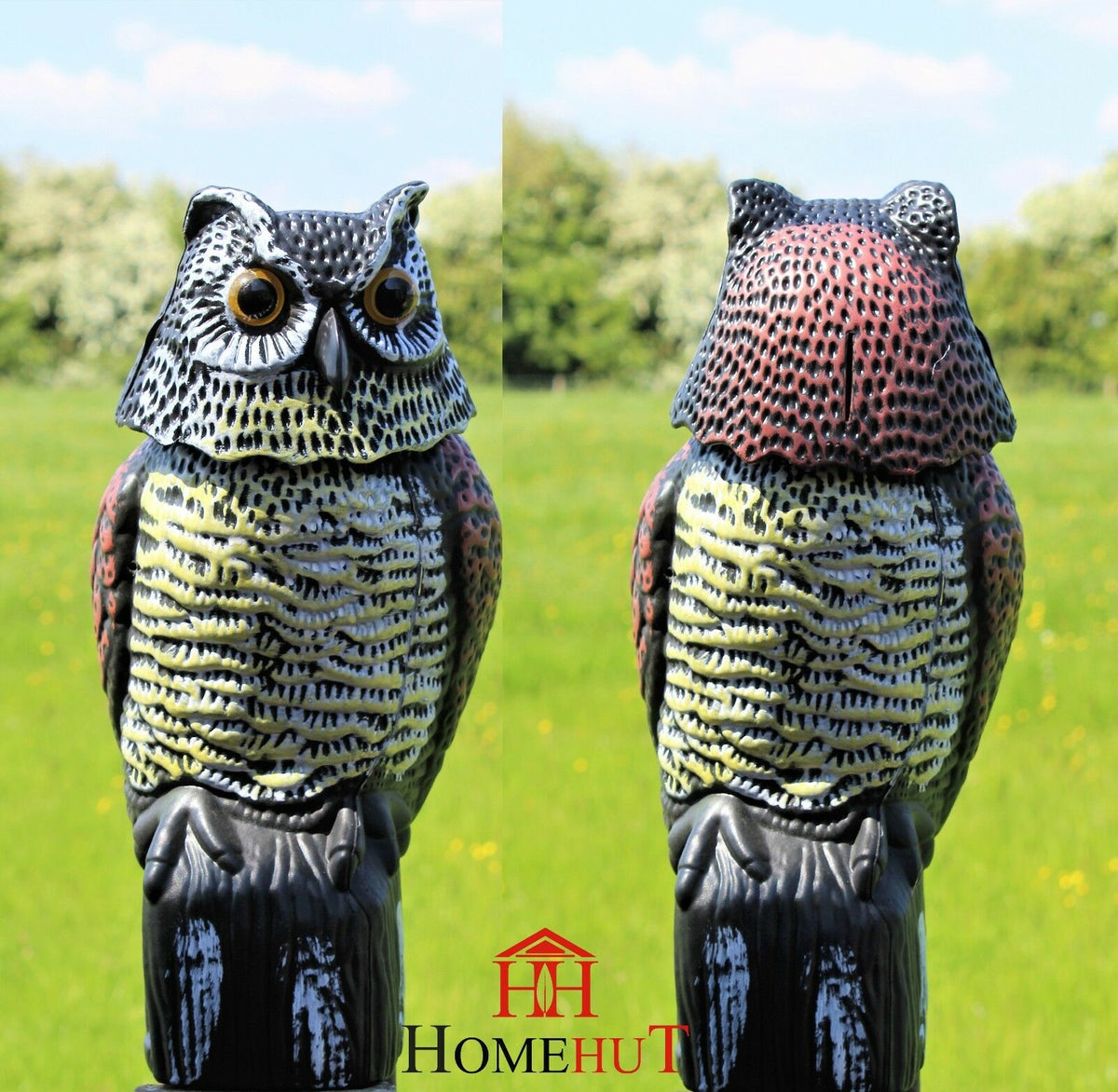 Large Realistic Plastic Owl Decoy