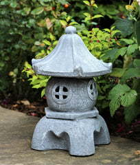 Medium Grey Pagoda Garden Ornament