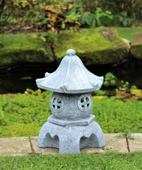 Medium Grey Pagoda Garden Ornament