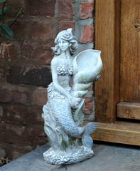 Solar Powered Fairy Mermaid Stone Effect Statue