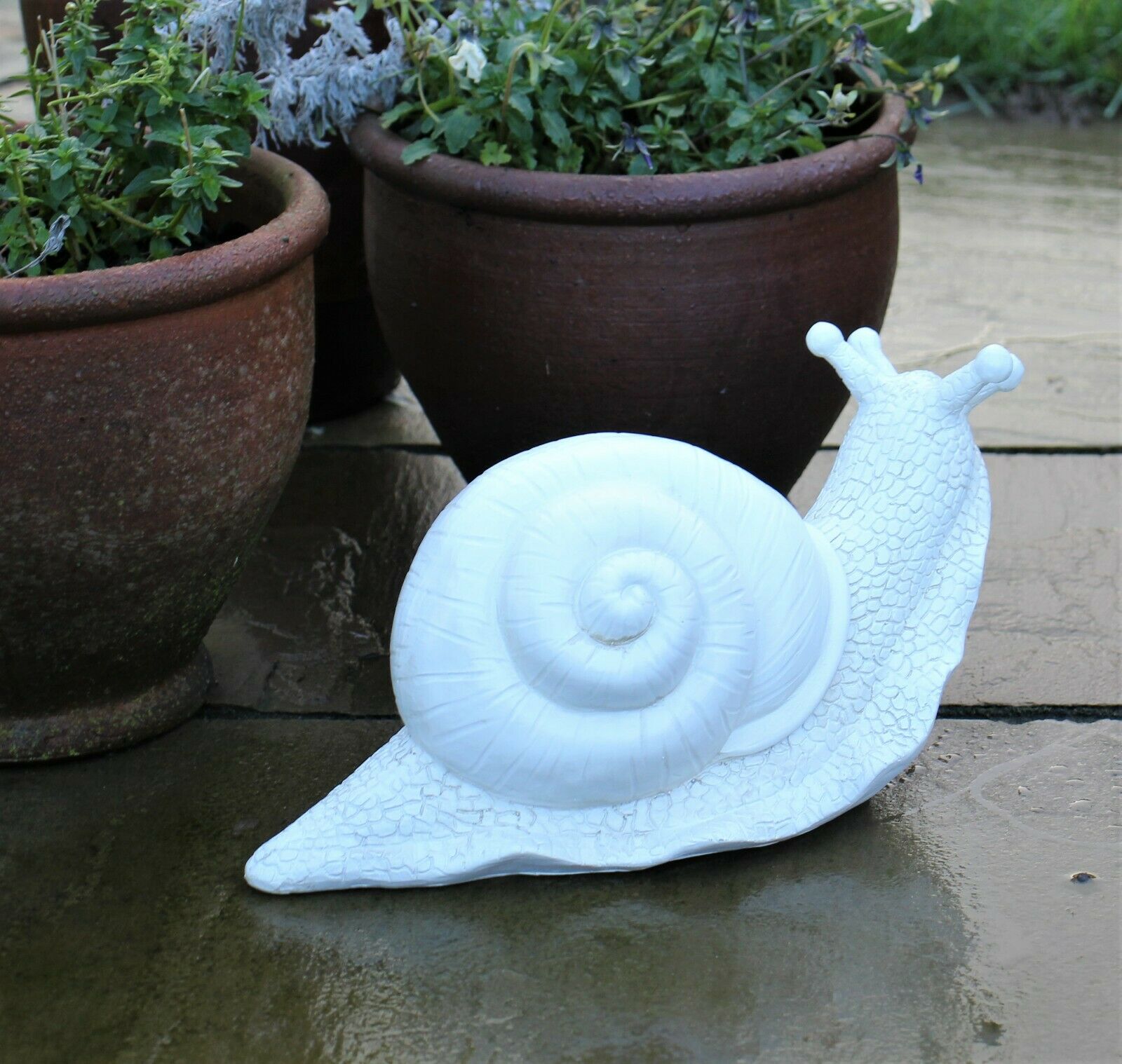 Rust Snail Garden Ornament