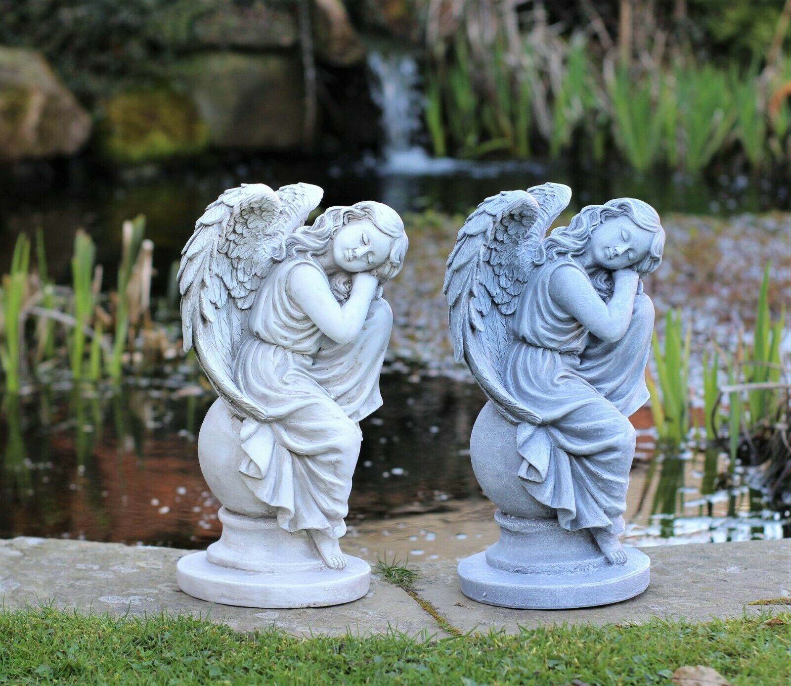 Angel Garden Ornament Grey or Beige