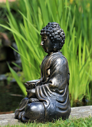 Stone Effect Sitting Buddha