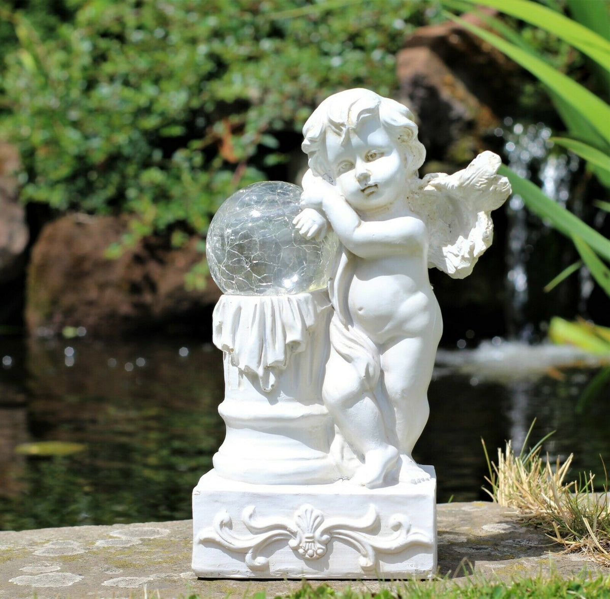 Garden Solar Ball Cherub