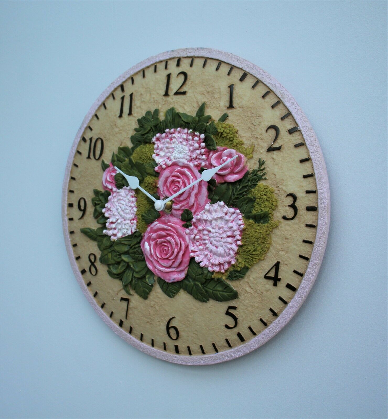 Garden Wall Clock Flower Design