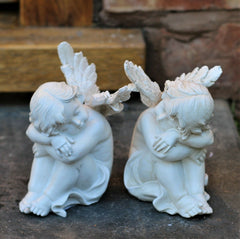 Pair of Sleeping Cherubs Garden Ornament