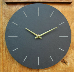 Grey Slate Simplistic Wall Clock