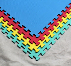 32 sq Ft Interlocking EVA Soft Foam Play Mats - Multicoloured