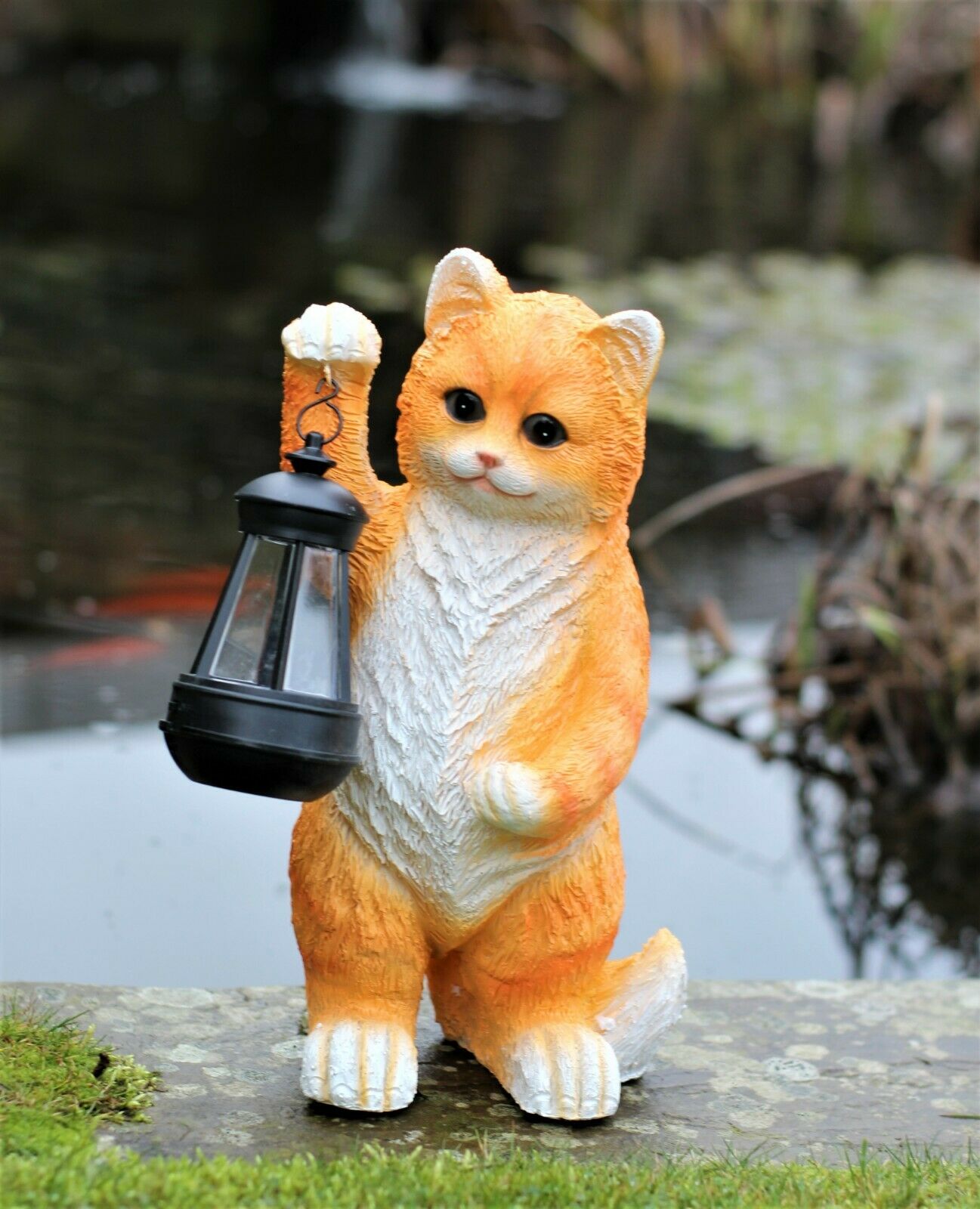 Solar Garden Pussy Cat with Lantern