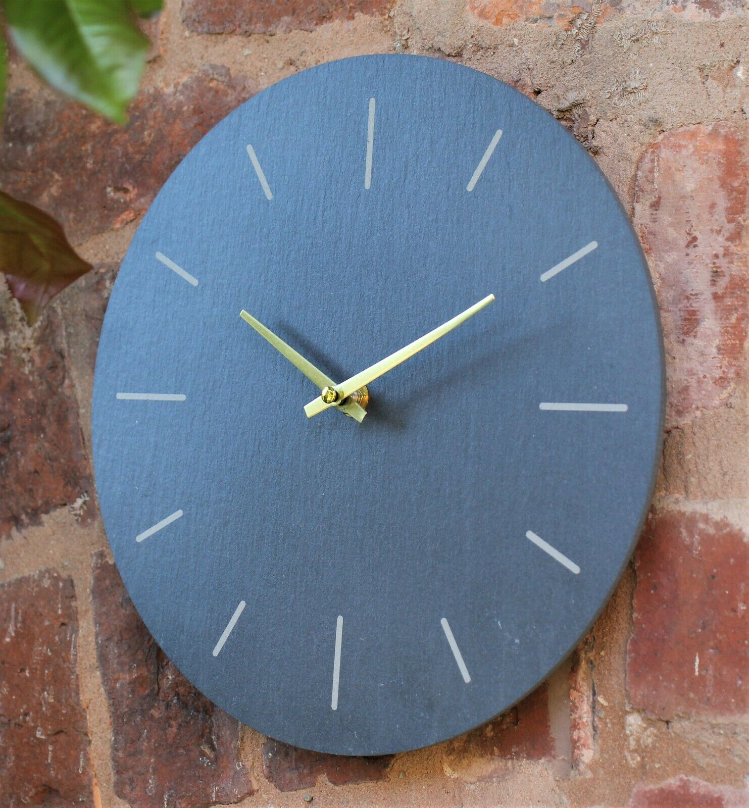 Grey Slate Simplistic Wall Clock