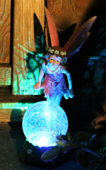 Solar Fairy with a Glass Ball Garden Ornament