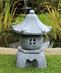 Medium Grey Pagoda Garden Ornament