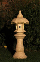 Large Beige Pagoda Garden Ornament