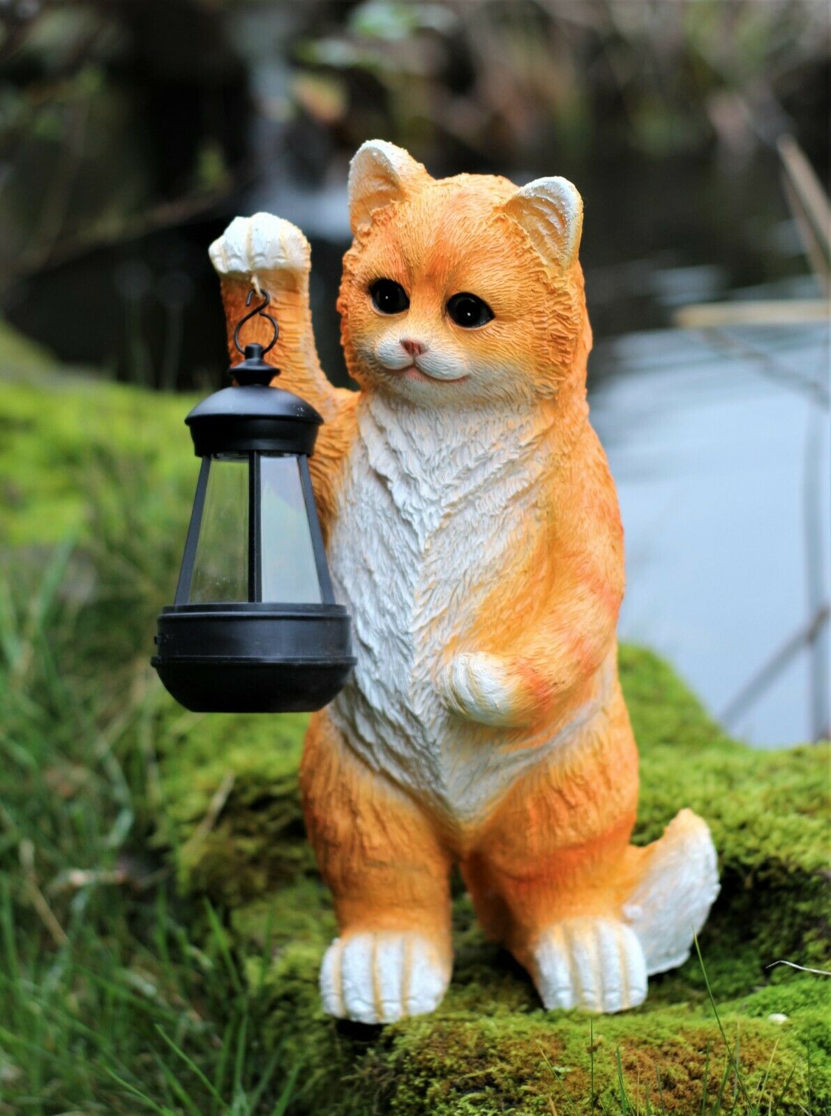 Solar Garden Pussy Cat with Lantern