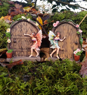 Set of 2 Fairy Doors - Pink