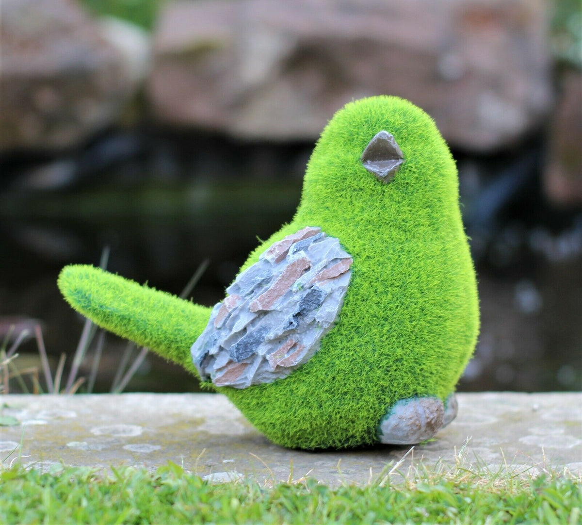 Grass Effect Bird Garden Ornament