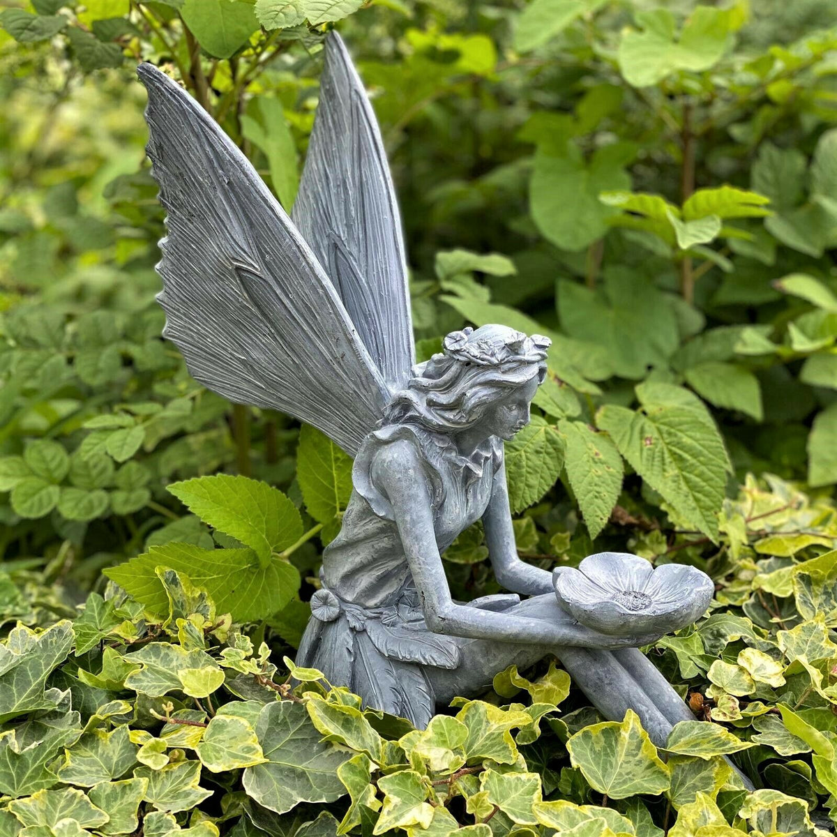 Large Grey Fairy Garden Sculpture 30cm