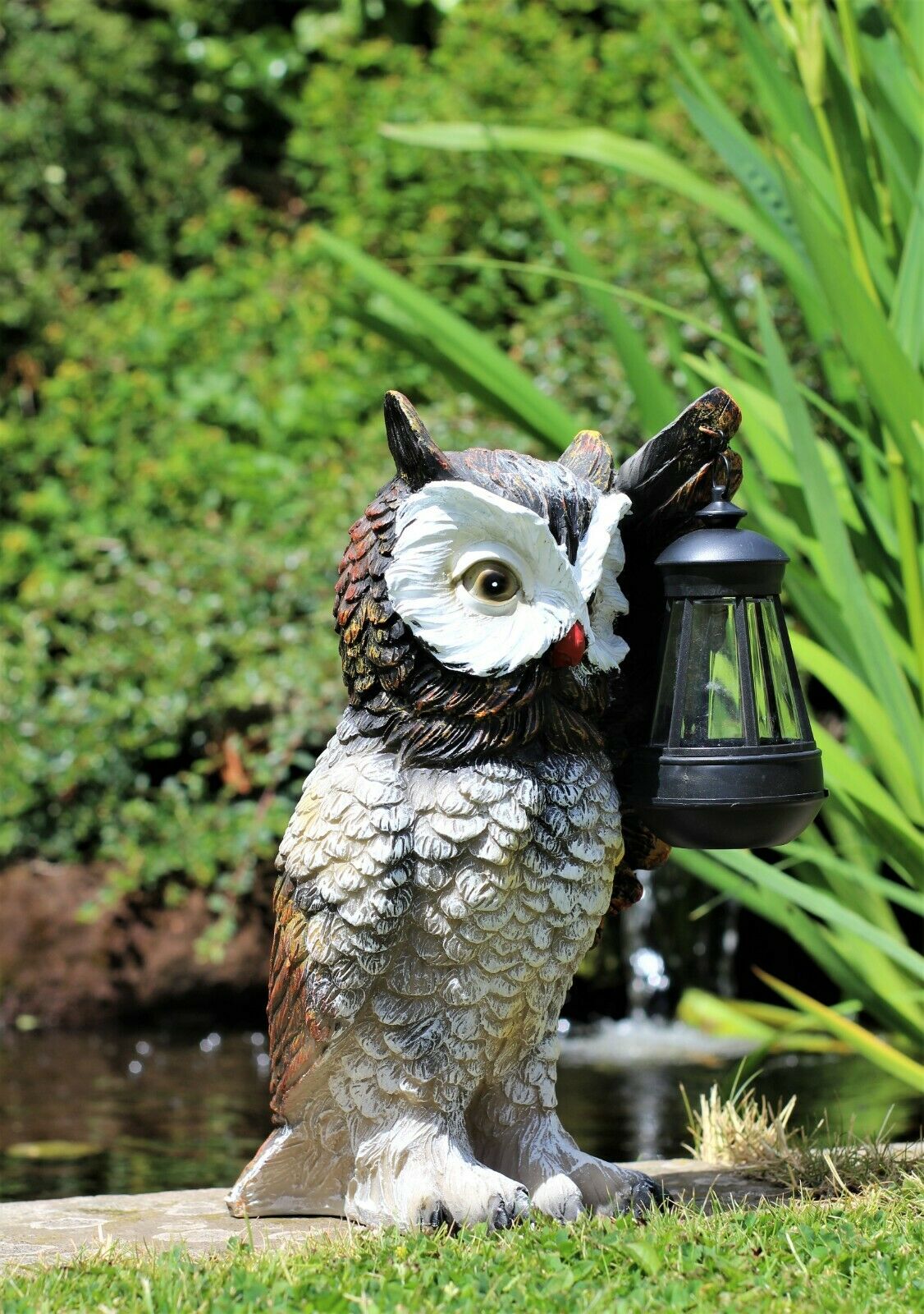 Garden Ornament Solar Owl with Lantern