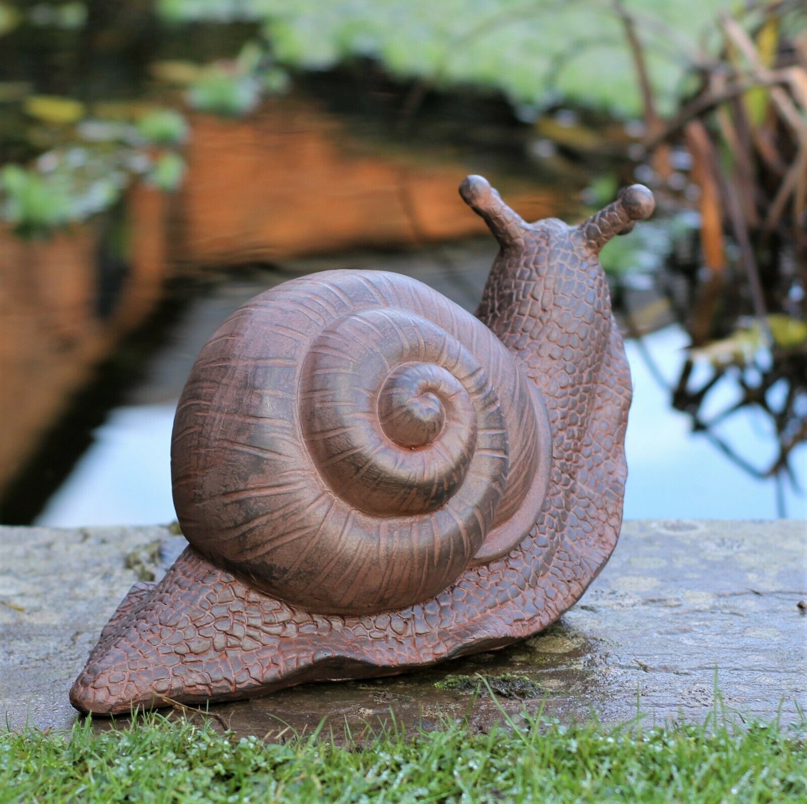 Rust Snail Garden Ornament