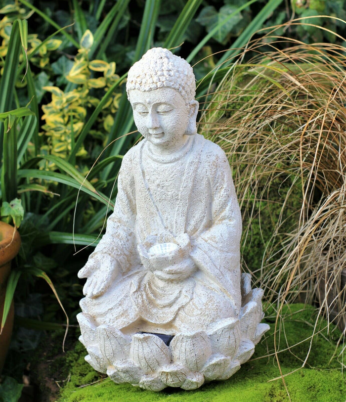 Sitting LED Garden Buddha Ornament