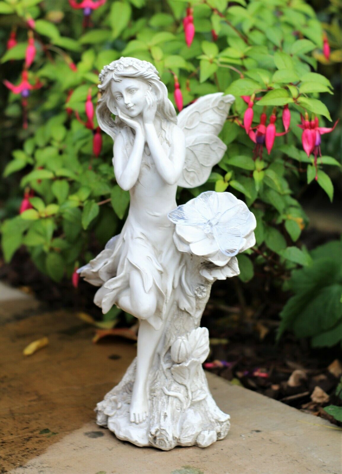 Solar Grey Fairy Garden Ornament