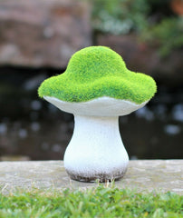 Green Grass Effect Toadstool Garden Ornament