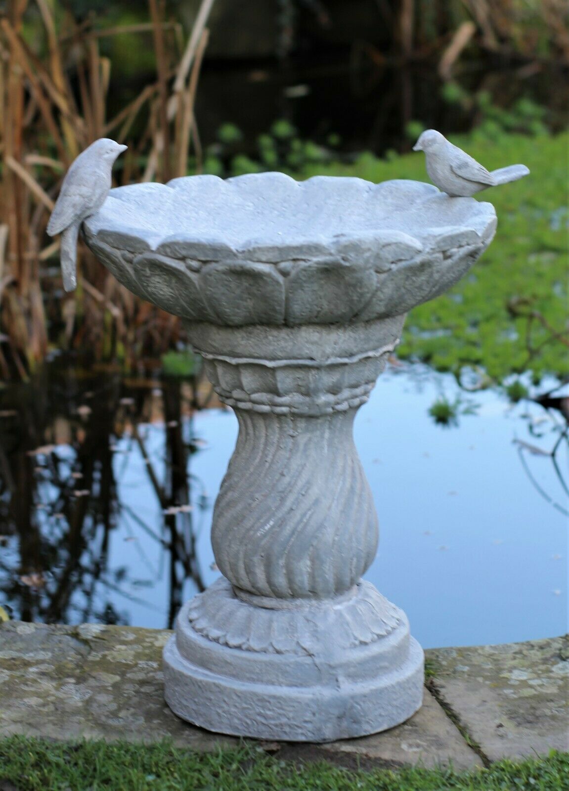 Slate Grey Bird Bath Bowl