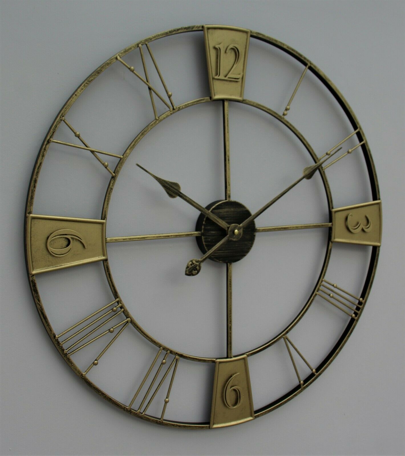 Large Gold Skeleton Clock