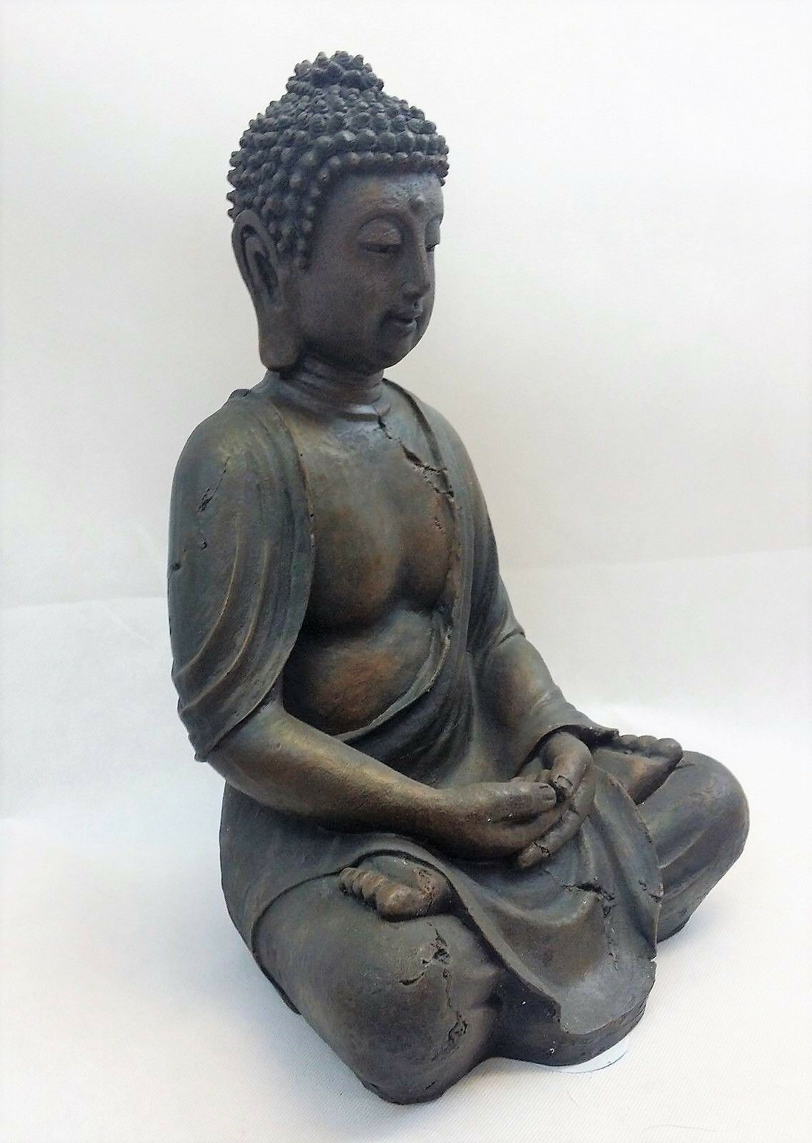 Antique Stone Effect Sitting Buddha