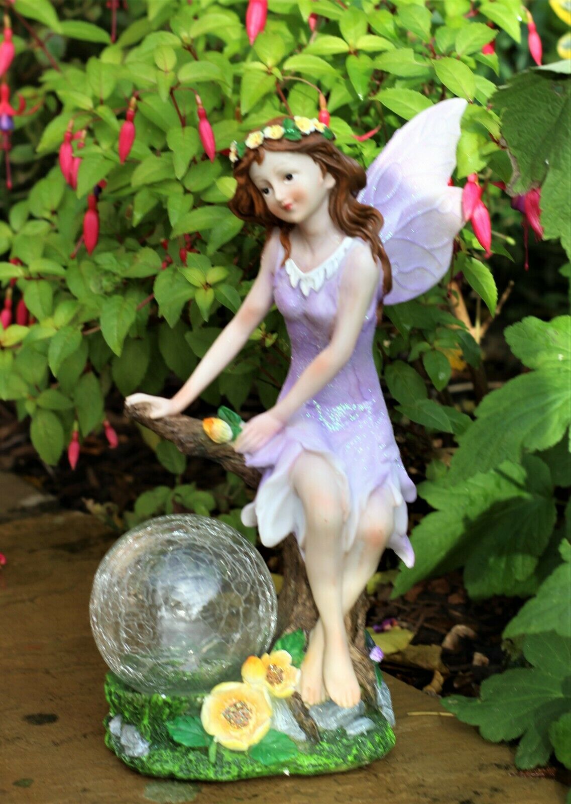 Solar Sitting Fairy Garden Ornament