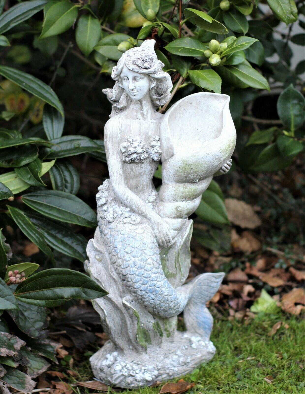 Solar Powered Fairy Mermaid Stone Effect Statue