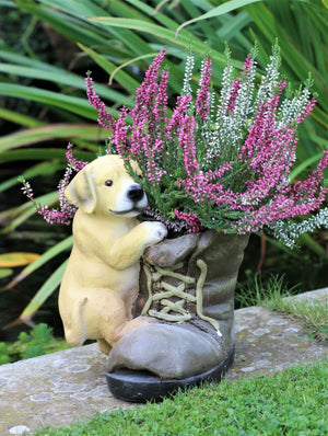 Puppy & Boot Pot Planter