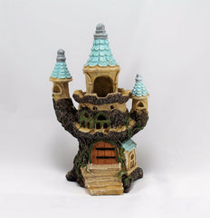 Solar Powered Fairy Tree Log Castle House