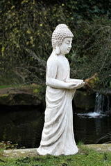 Rustic Beige Standing Buddha