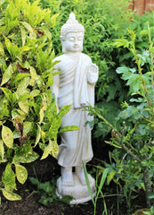 Cream Tall Standing Buddha Statue