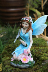 Solar Kneeling Fairy Garden Ornament