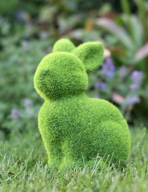Green Grass Effect Bunny Garden Ornament