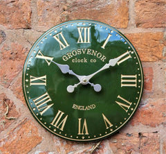 Green Garden Roman Wall Station Clock