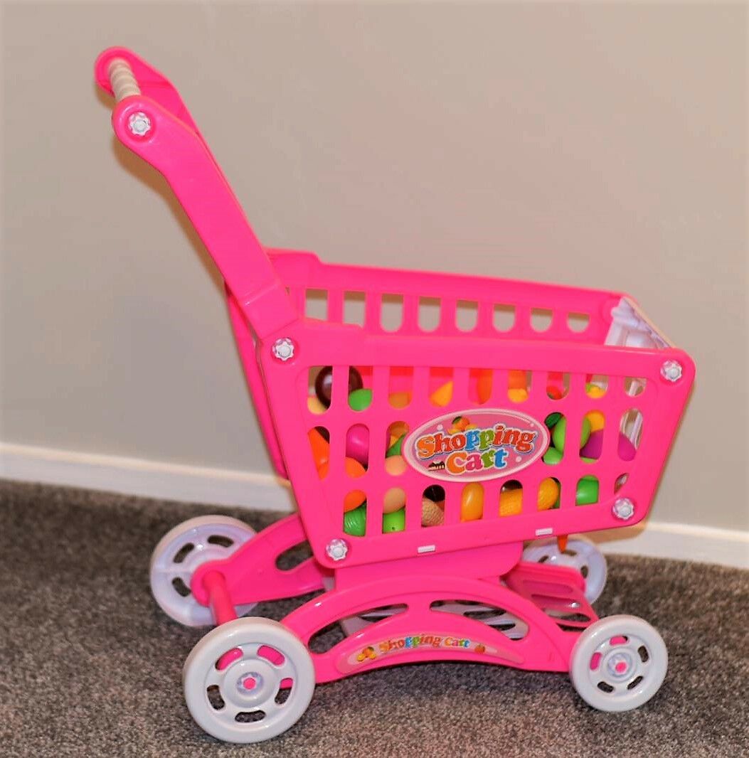 Children's Shopping Trolley Cart Play Set