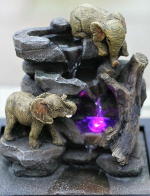 Elephant Colour Changing Freestanding Water Fountain