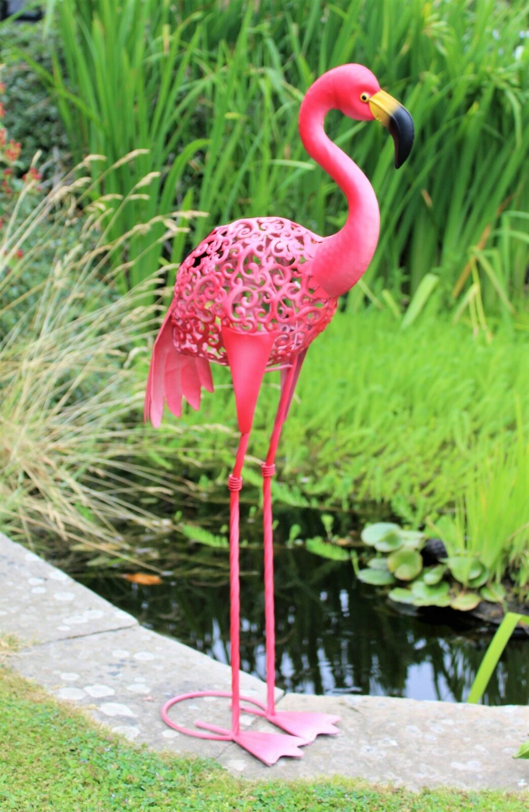 Metal Pink Silhouette Flamingo