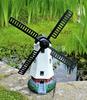 Solar Powered Garden Windmill
