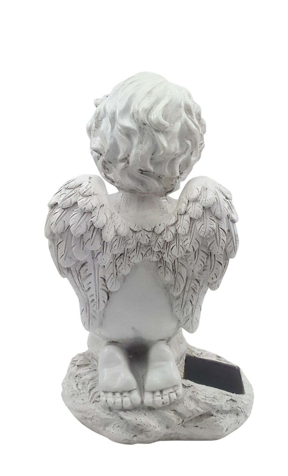 Solar Powered Angel Cherub Star - Stone Effect