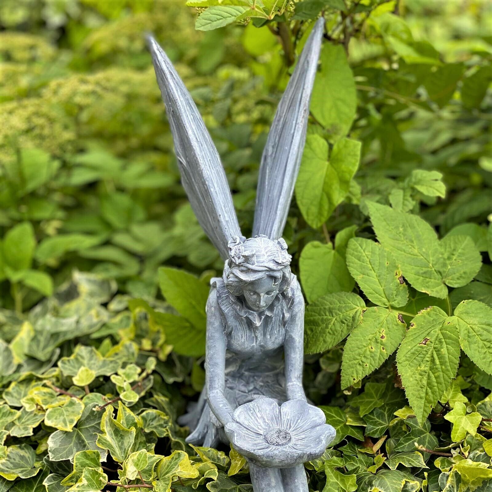 Large Grey Fairy Garden Sculpture 30cm